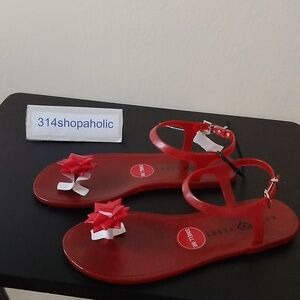 Katy Perry Red Scented Jelly Sandals